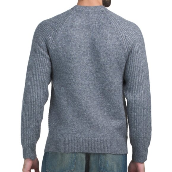 NWT!  LACHLAN Men's Wool Blend Textured Crew Neck Sweater- Large - Picture 2 of 2